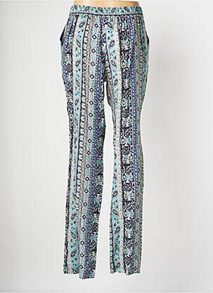 Pantalon drept țesătură poplin mărime normală albastru TINTA STYLE femeie