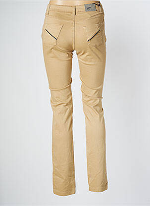 Pantalon slim țesătură poplin mărime normală bej WALTRON femeie