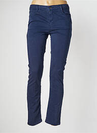 Pantalon slim țesătură poplin mărime normală albastru LE PETIT BAIGNEUR femme