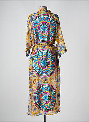 Jachete kimono ușoară și transparentă galben GOLD & SILVER femeie