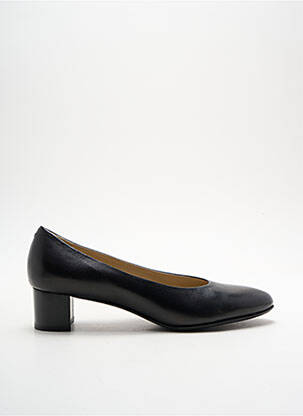 Pantofi cu toc țesătură satinată toc de 4 la 6 cm negru DOMANI femeie
