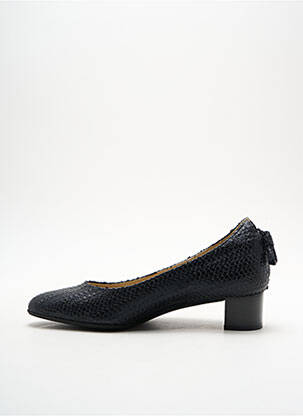 Pantofi cu toc țesătură satinată toc plat până la 3 cm negru DOMANI femeie