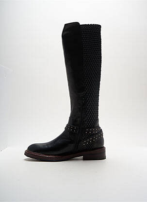 Cizme material neted toc plat până la 3 cm negru ADIGE femeie