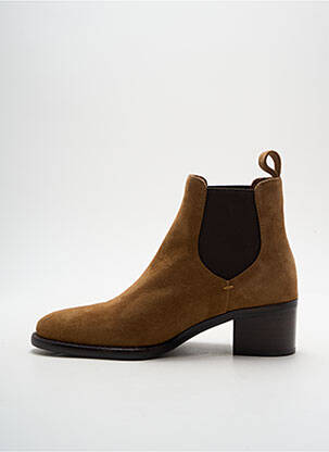 Botine/ghete nubuc toc de 4 la 6 cm maro ADIGE femeie