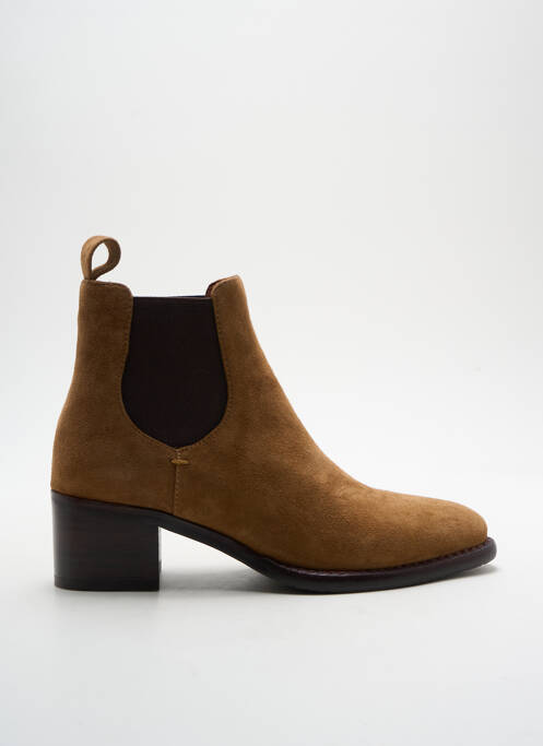 Botine/ghete nubuc toc de 4 la 6 cm maro ADIGE femme