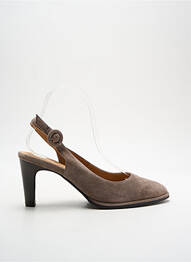 Pantofi cu toc nubuc toc de 4 la 6 cm bej ADIGE femeie