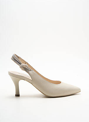 Pantofi cu toc bej NERO GIARDINI femeie