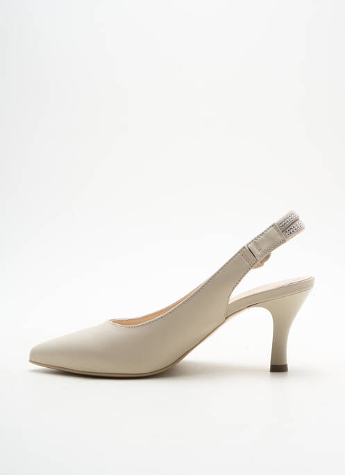 Pantofi cu toc bej NERO GIARDINI femeie