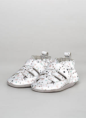 Papuci/Pantofi de casă alb ROBEEZ fată