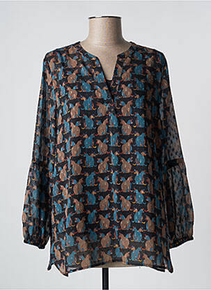 Tunică mâneci lungi negru COMME ÇA femeie