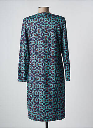 Rochie midi imprimeu fantezie mâneci lungi albastru COMME ÇA femeie