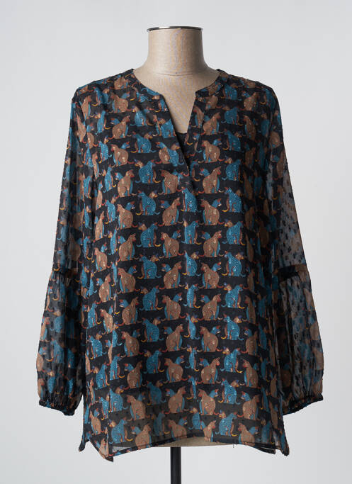 Tunică mâneci lungi negru COMME ÇA femeie