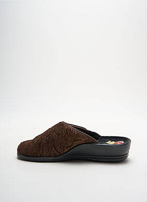 Papuci/pantofi de casă arcadă plantară toc de 4 la 6 cm maro FLORETT femeie