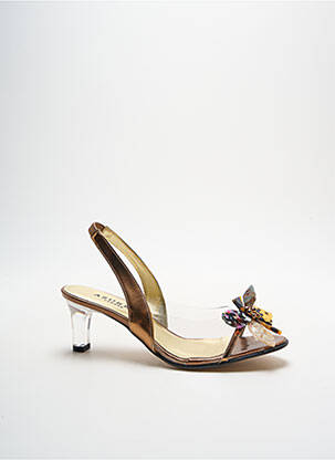 Sandale/Pantofi decupați maro AZUREE femeie