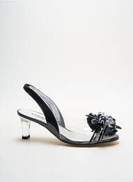Sandale/pantofi decupați toc cui. toc de 4 la 6 cm negru AZUREE femme