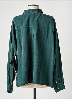 Cămașă țesătură crep mâneci lungi verde REIKO femeie