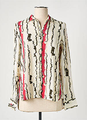 Cămașă imprimeu fantezie mâneci lungi bej STORIATIPIC femme