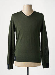 Pulover guler în v mâneci lungi verde MANUEL RITZ homme