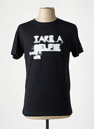 Tricou croială cambrată mâneci scurte negru IMPERIAL bărbat