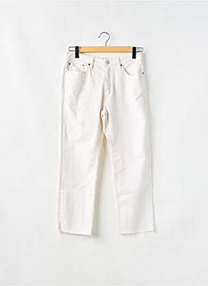 Blugi cu croială dreaptă alb REIKO femeie