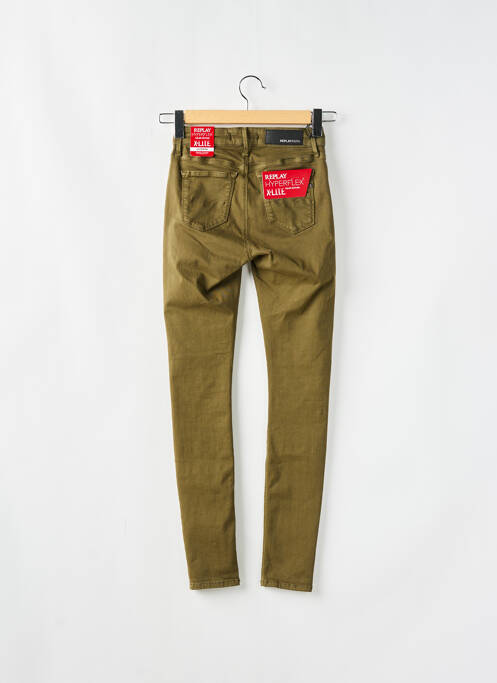 Pantalon slim verde REPLAY femeie
