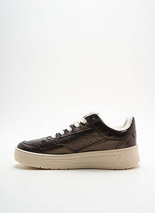 Adidași material neted toc de 4 la 6 cm maro SCHMOOVE femeie