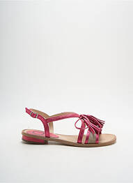 Sandale/pantofi decupați chiquet toc plat până la 3 cm roz KARSTON femme