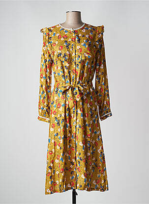 Rochie midi galben PETITE LUCETTE femeie