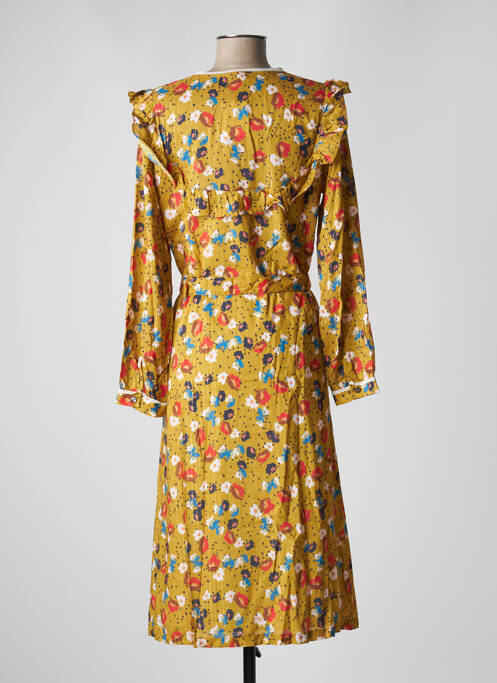 Rochie midi galben PETITE LUCETTE femeie