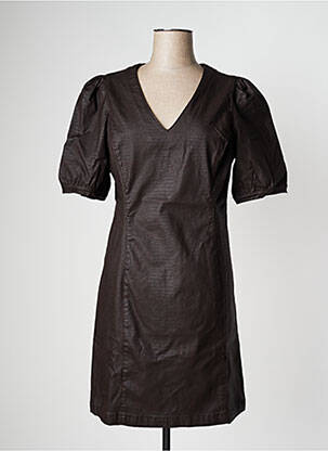 Rochie scurtă mâneci scurte mâneci scurte maro CREAM femeie