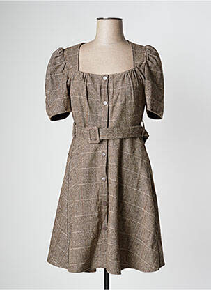 Rochie scurtă mâneci scurte mâneci scurte maro MOLLY BRACKEN femeie