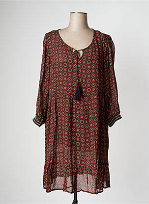 Rochie scurtă maro CREAM femeie