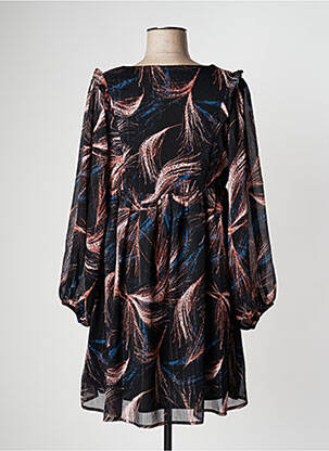 Rochie scurtă croială fluidă mâneci lungi negru MOLLY BRACKEN femeie