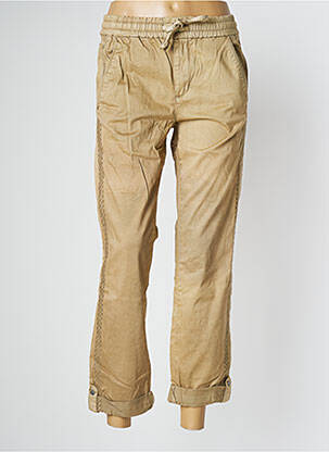 Pantalon 7/8 elasticitate mărime normală bej CREAM femeie