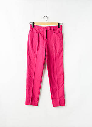 Pantalon chino țesătură poplin mărime normală roz MANGO femeie