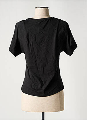 Tricou croială dreaptă mâneci scurte negru SUPASTAR femeie