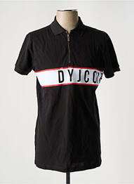Polo croială dreaptă mâneci scurte negru DYJCODE BY DENNIS PRAET  bărbat