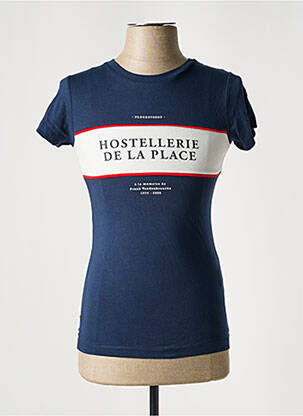 Tricou croială cambrată mâneci scurte albastru CYCLO CLUB MARCEL  bărbat
