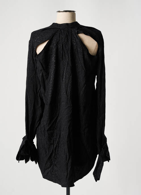 Tunică mâneci lungi închidere cu nasturi pe față negru ASTRID BLACK LABEL femme