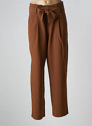Pantalon drept croială morcov talie înaltă maro VERO MODA femeie
