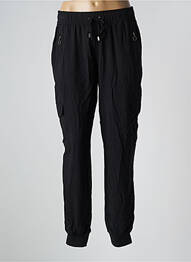 Pantalon drept țesătură poplin mărime normală negru FRANSA femme