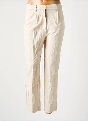 Pantalon chino țesătură poplin mărime normală bej MANGO femeie