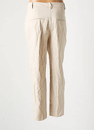 Pantalon chino țesătură poplin mărime normală bej MANGO femeie