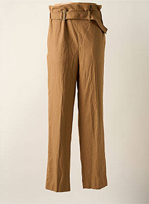 Pantalon drept elasticitate talie înaltă maro DEUX. BY ELINE DE MUNCK femeie