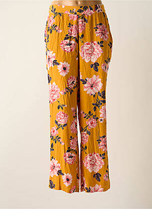 Pantalon drept țesătură crep mărime normală galben VERO MODA femeie