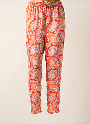 Pantalon drept portocaliu MANGO femeie