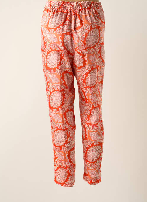 Pantalon drept portocaliu MANGO femeie