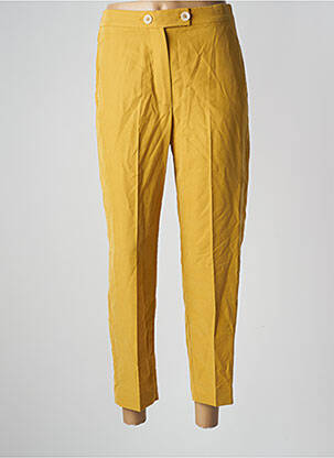 Pantalon 7/8 talie înaltă talie înaltă galben MANGO femeie