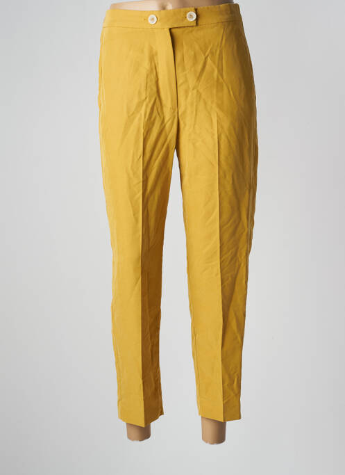 Pantalon 7/8 galben MANGO femeie