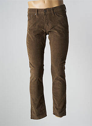 Pantalon slim țesătură catifea mărime normală verde JACK & JONES bărbat